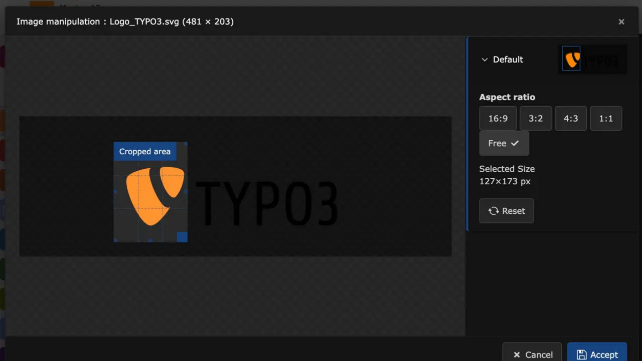 Manipulation facile d'images intégrée au backend de TYPO3 version 13