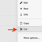 Déplacer du contenu dans le backend