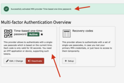 Activation authentification à deux facteurs (2FA), Agence Lex, expert TYPO3