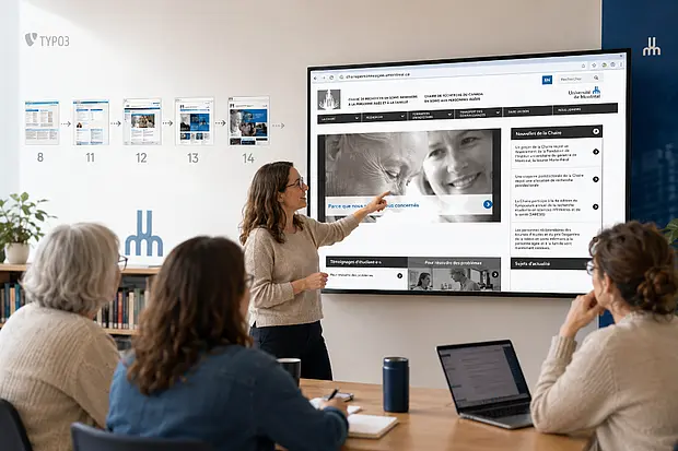 Migration TYPO3 et formation pour une chaire de l’Université de Montréal, par Agence Lex, spécialiste TYPO3