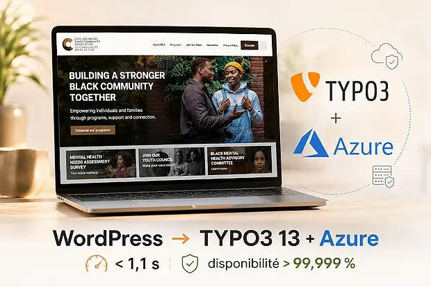 Migration du site de la CDNBCA de WordPress vers TYPO3 13 LTS sur Microsoft Azure par Agence Lex