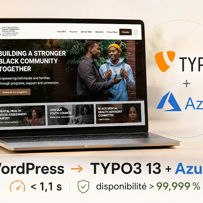 Migration WordPress vers TYPO3 13 et Azure | CDNBCA
